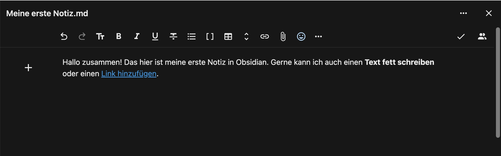 Nextcloud Obsidian Beispiel ><