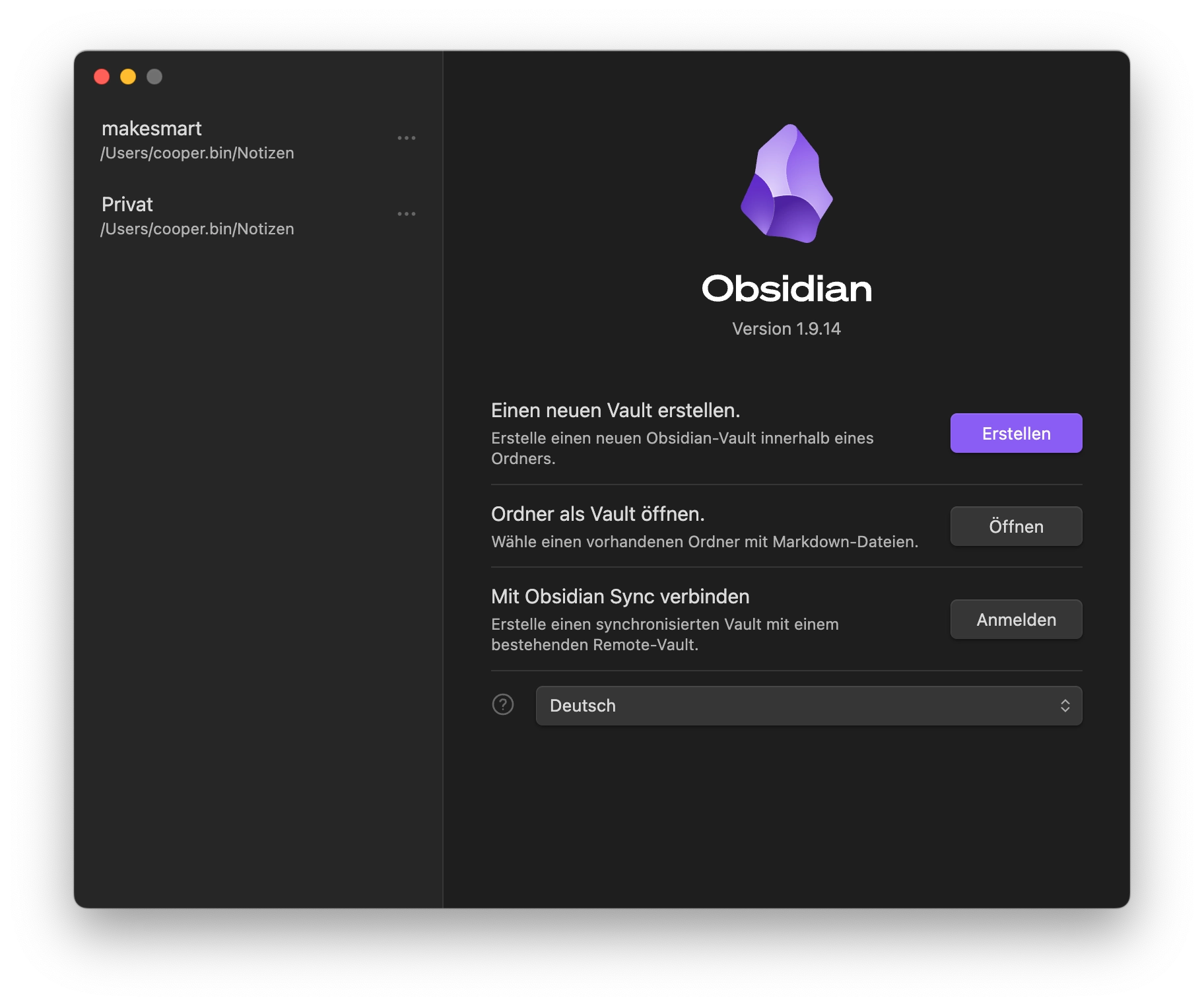 Obsidian Vault Beispiel ><